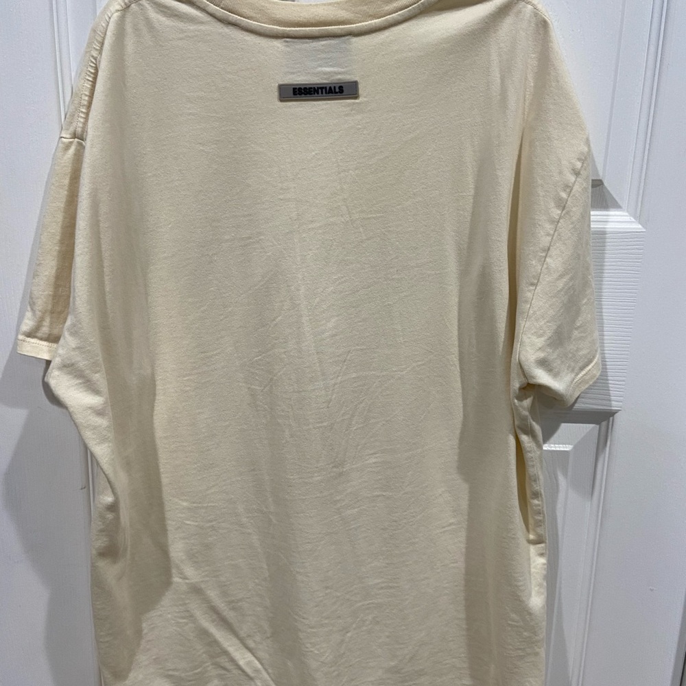 Essentials Cream Short Sleeve Tee - Picture 5 of 6